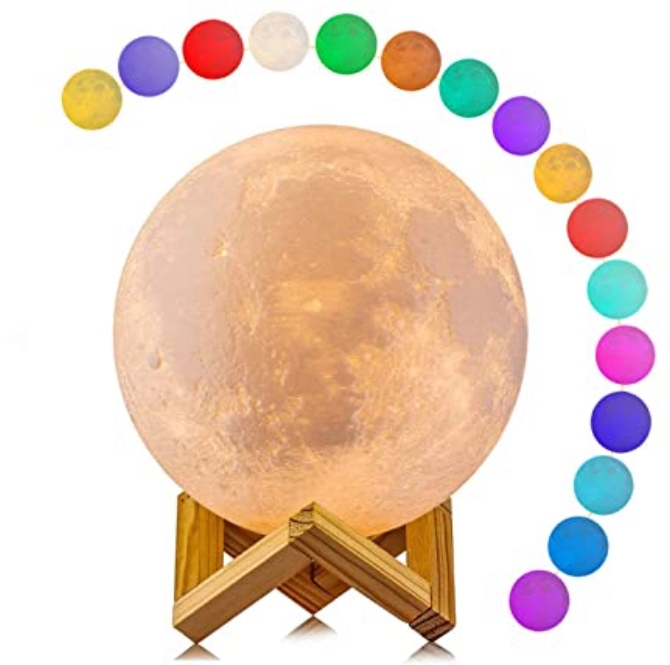 Immerse in celestial beauty! Our moon light lamp projects a realistic lunar glow with textured craters, creating a serene, otherworldly visual masterpiece.